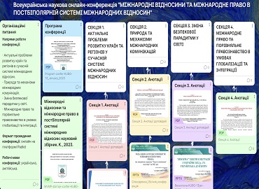 Розпочала свою роботу Всеукраїнська наукова онлайн-конференція "МІЖНАРОДНІ ВІДНОСИНИ ТА МІЖНАРОДНЕ ПРАВО В ПОСТБІПОЛЯРНІЙ СИСТЕМІ МІЖНАРОДНИХ ВІДНОСИН"